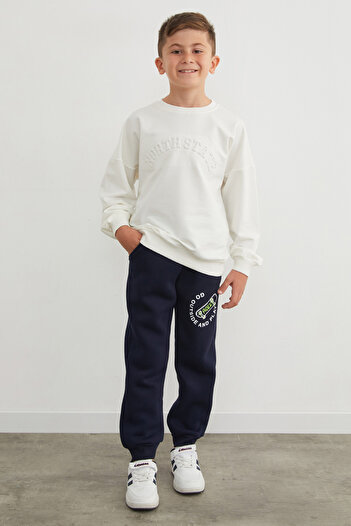 Fulla Moda 3 Thread Skateboard Printed Jogger Boys' Sweatpants