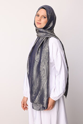 Mooncorn Liva Desen Shine Line Шаль, Синій-Бежевий