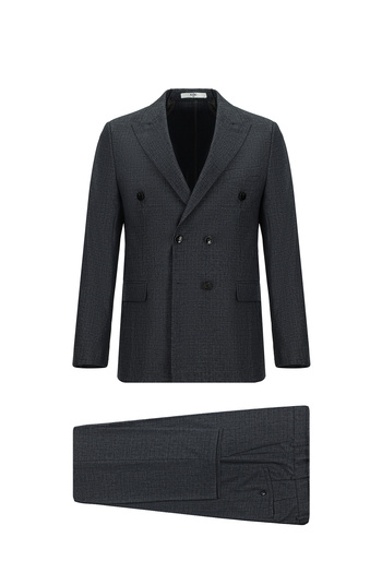 Kiğılı Slim Fit Slim Fit Patterned Double-Breasted Suit