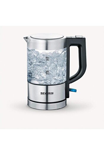 Severin WK-3472 Cam Hazneli 0.5 L Mini Su Isıtıcısı Kettle Gri
