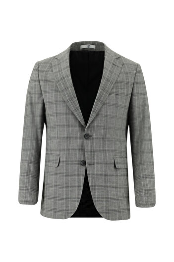 Kiğılı Relaxed Fit Comfortable Cut Classic Plaid Suit