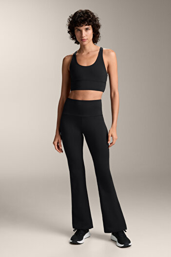 Oysho Kadın Siyah Flare Comfort Pantolon