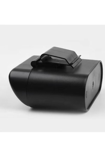huitich Compact Car Trash Can Dustbin with Door Side Hanging Design Black