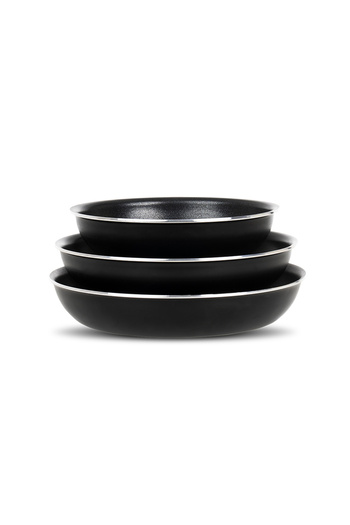 Leggno All-In-One Titanium 4-Piece Cookware Set Black