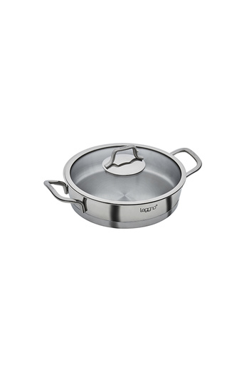 Leggno Vita Glass Lid Steel Pan 16 cm