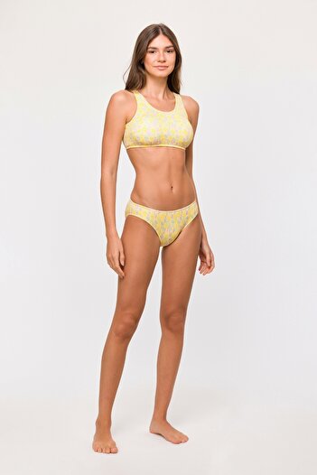 Woody 10-16 Years Old Girl Upf50+ Protected Bikini-Yab - 962-Lavender Printed Yellow