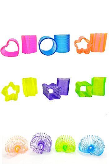 Limmy Mini Butterfly Shaped Neon Purple Stress Spring Toy Stress Spring - 3 cm Diameter - 1 Pc