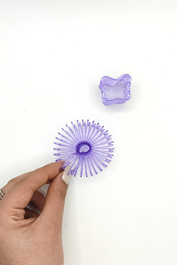 Limmy Mini Butterfly Shaped Neon Purple Stress Spring Toy Stress Spring - 3 cm Diameter - 1 Pc