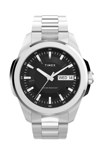 Timex Essex Day and Date 45mm Stainless Steel Bracelet Watch