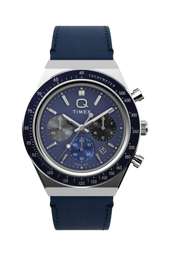 Timex Q Timex® Chronograph 40mm Leather Strap Watch