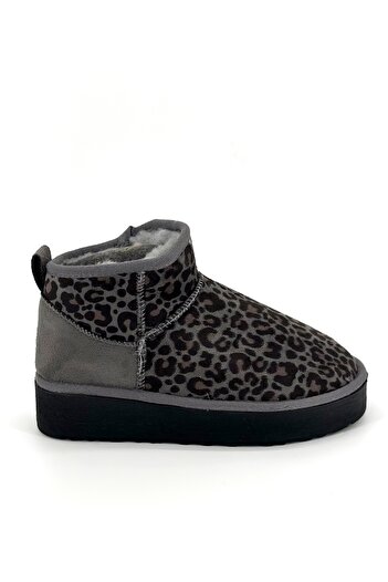 Shoebutik Μπότες Μάφιν Γκρι Λεοπάρ