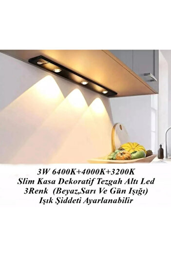 Genel Markalar Mutfak Tezgah Altı Dekoratif Şarjlı Led Aydınlatma Armatür 40 Cm Otomatik Harekete