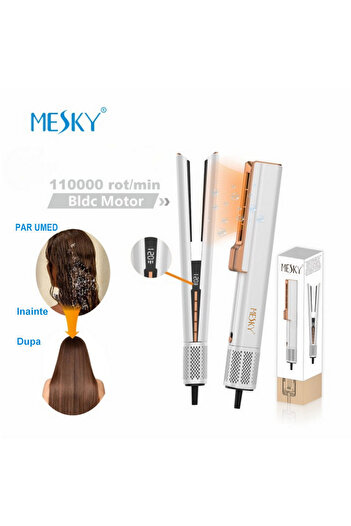 MESKY AirStyler – Revolutionary hair straightener with hot air and plates, 140°C, 1400–1600W