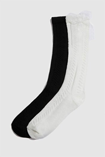 DeFacto Girl's 2-Pack Cotton Knee-High School Socks (Ns)