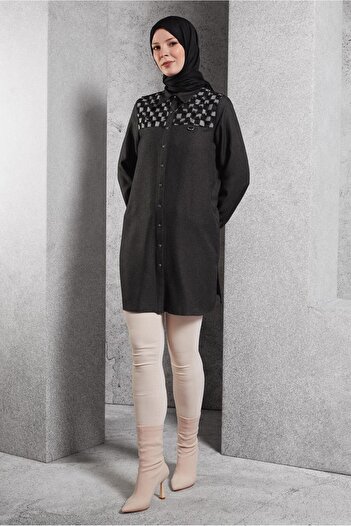 Alvina 45088 Model Square Patterned Tunic