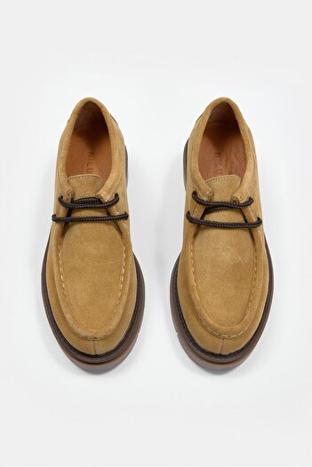 NILUFARR Дамски мокасини Isabella Camel от естествена кожа