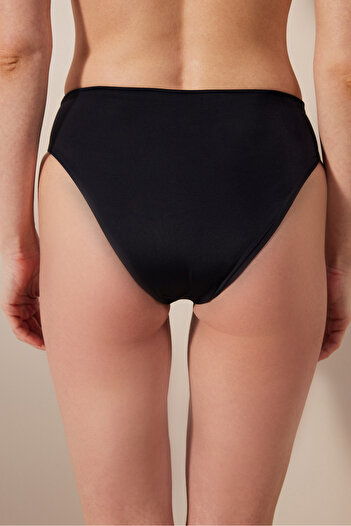 Penti Basic High Shirred Black Bikini Bottom