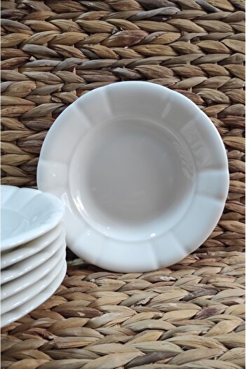 Güral Porcelain 18 Cm 12-Piece Dry Gasket, Dinner Plate