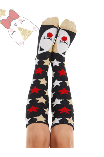 MSHB&G Glittery Cat Girl's Knee Socks