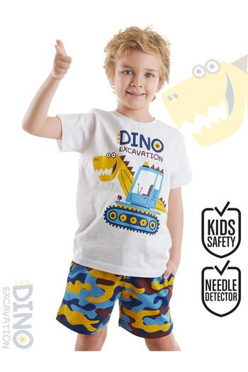 Denokids Σετ σορτς μπλουζάκι Dino Excavation Boy
