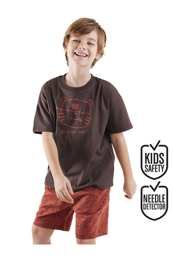 Denokids Play Basic-T-Shirt-Shorts-Set für Jungen