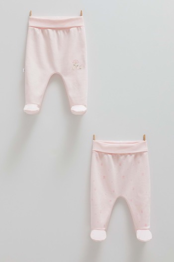 Caramell Cute Rabbit Double Pants with Socks Pink