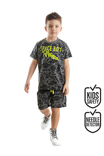 Denokids Boy's Space Rocket nyári póló és rövidnadrág szett