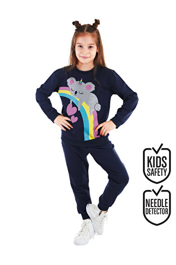 Denokids Комплект сріблястих плавок з візерунком коали для дівчинки