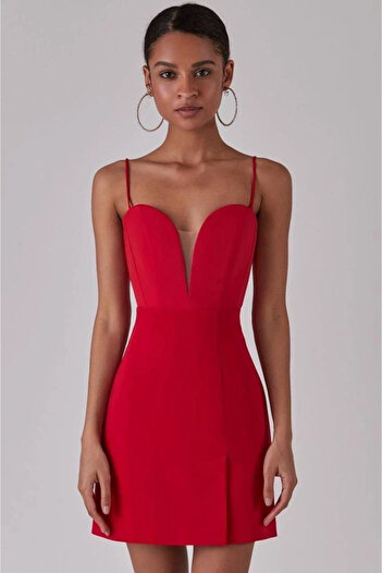 Faylora    Women's Deep V Neck Back Low-Cut Opportunity Product Mini Dress