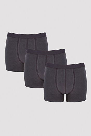 Penti Herren-Boxershorts „Basic Triple Anthrazit“.