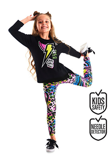 MSHB&G Geflügeltes Lightning Girl T-Shirt Tunika Leggings Set