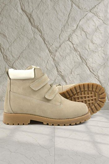 Rakerplus Παιδικές μπότες Neson Γνήσιο Δερμάτινο Mink Velcro