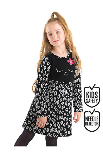 Denokids Floral φόρεμα για κορίτσι γάτα