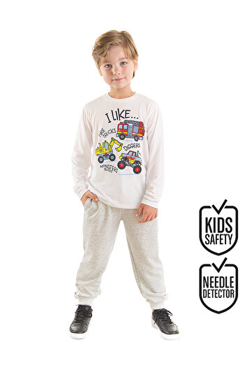 Denokids Építőipari járművek Fiú póló nadrág szett