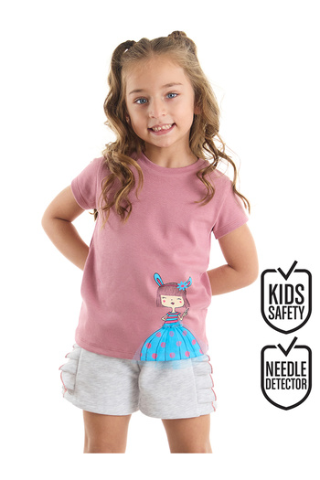 Denokids Set dívčích šortek s tričkem Tylle Lily