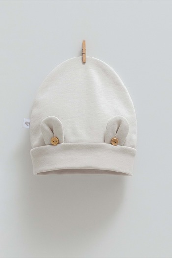 DIGERUI Cute Bear Detailled Beanie Gray