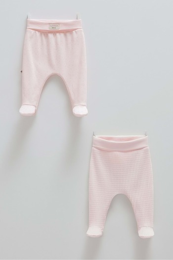 Caramell Soft Color Double Pants with Patickles Pink