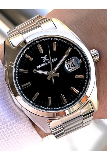 Daniel Klein Black Katran Calendar Special Boxed Steel Cord Color Does Not Throw 30 Mt Water Resistant Men's Wrist Watch