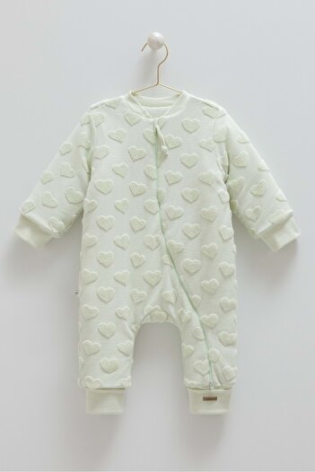 DIGERUI Cute Dreams Heart-Detail Sleeping Bag - Tog 2.5 Green
