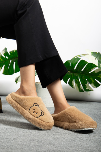 Jackers Unisex χαριτωμένο αρκουδάκι άνετες παντόφλες εσωτερικού χώρου με ψηλή σόλα, αντιολισθητικές