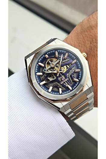Raymond Rym-311656 Automatic Men's Watch - Steel Case and Strap - 2 Years Warranty Ipr-Bl