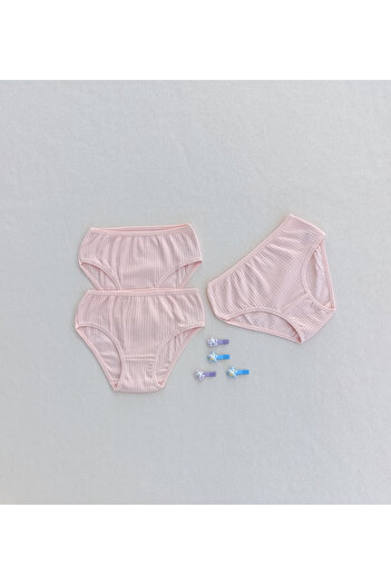 siyalife Girl's Orange Soft Textured Stretchy Lycra 3-Piece Panties Slip