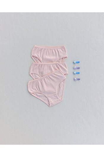 siyalife Girl's Orange Soft Textured Stretchy Lycra 3-Piece Panties Slip