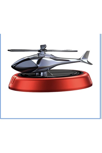 Zen Store Red Solar Car Air Freshener Perfume Helicopter Decor Interior Decor Solar Car Rotating Aromatherapy