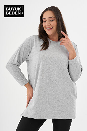 Superlife Kadın Tunik Büyük Beden Sweatshırt SPR26BTK950