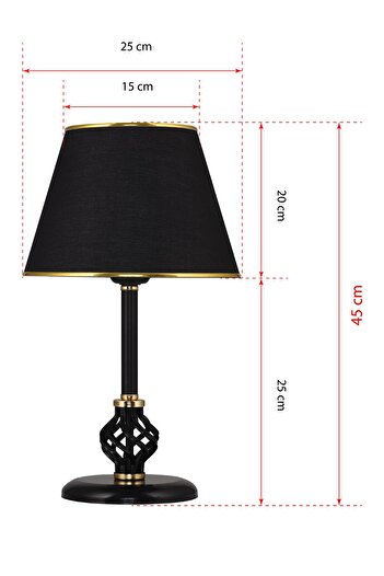 DEDE Sofia Lampshade Black Table Lamp