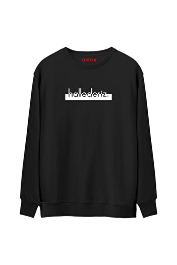 Eastek Hallederiz Premium Black Crew Neck Sweatshirt, Men'S, Women'S, Unisex Sweatshirt