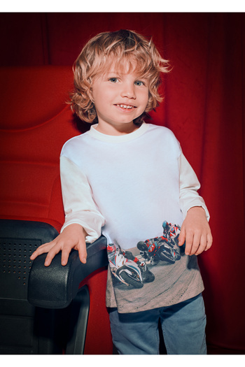 MAYORAL Boy's Printed Long Sleeve T-Shirt White 4094