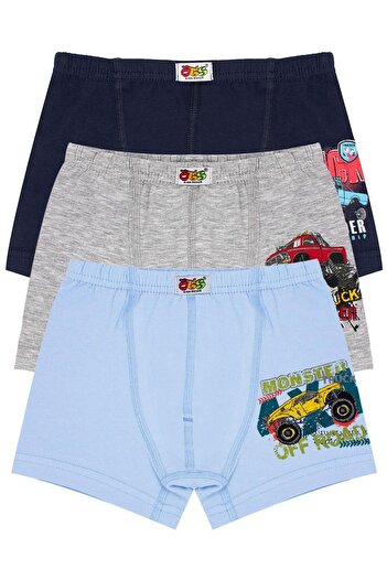 Öts Boys' Boxer 3-Pack Printed (96% Cotton - 4% Elastane)