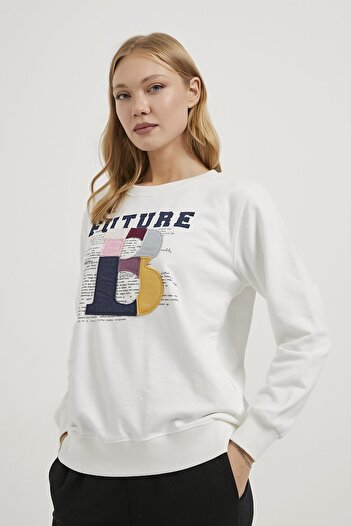 Arma Life Armalife 0426 Embroidered Circular Neck Women's Sweatshirt